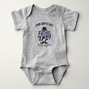 Cute Custom First Father's Day Baby Onsie Bodysuit