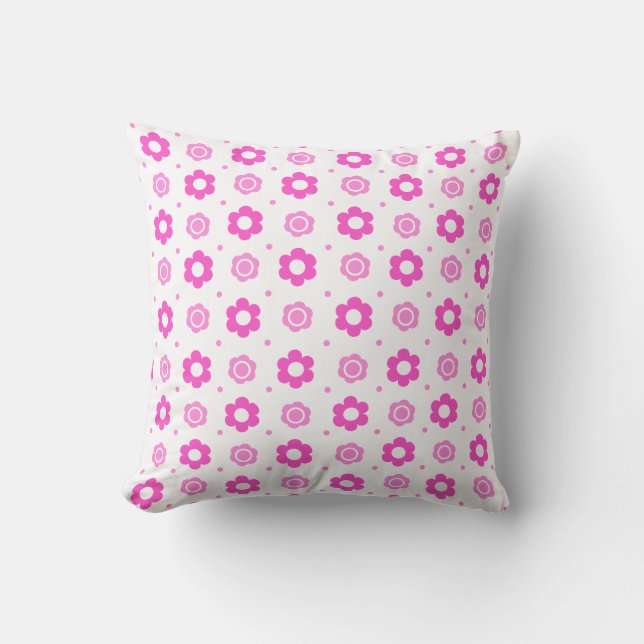 Cute Custom Floral Pillow (Front)