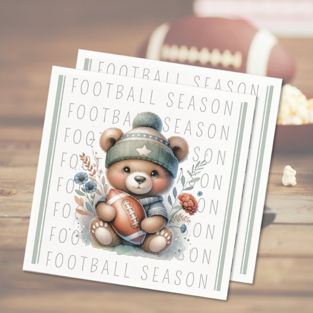 Cute Custom Football Paper Napkin (Cute Custom Football Paper Napkin (multiple shown))