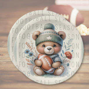 Cute Custom Football Paper Plate