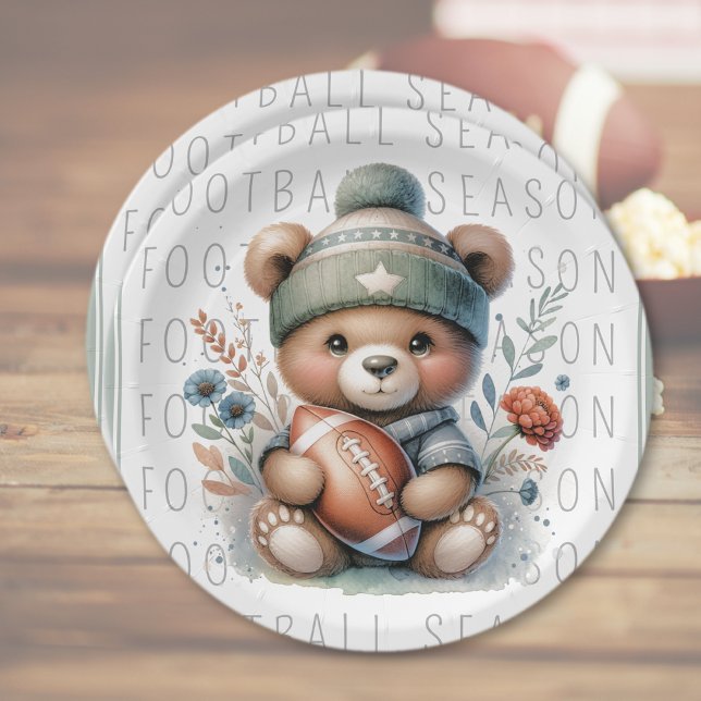 Cute Custom Football Paper Plate (Cute Custom Football Paper Plates)