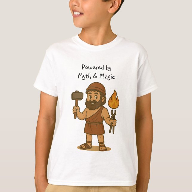 Cute Custom Hermes Powered by Myth & Magic T-Shirt (Front)