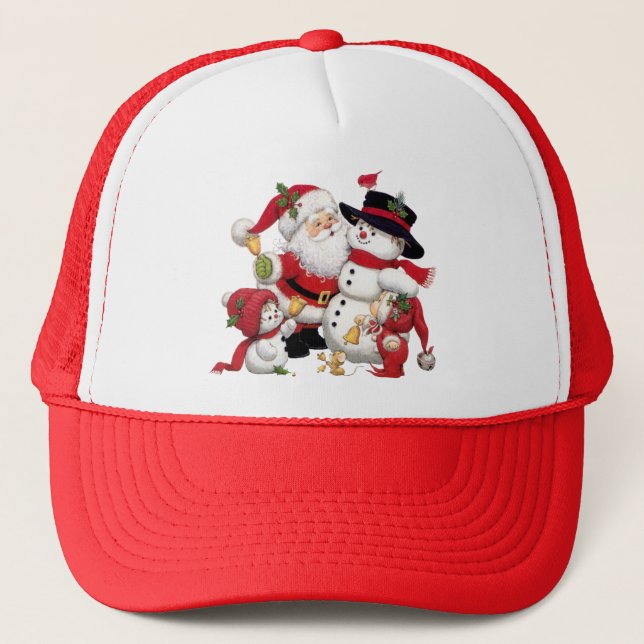 Cute Custom Holiday Apparel Trucker Hat (Front)