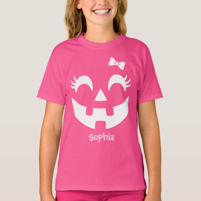 Cute Custom Jack O' Lantern Halloween Shirt (Front)