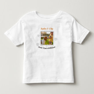 Cute Custom Kid Pet Photo Frame Name Text Toddler T-Shirt