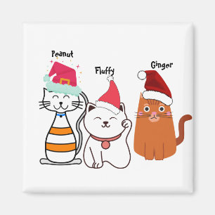 Cute Custom Kitty Cat Christmas   Magnet