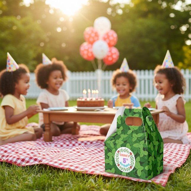 Cute Custom Ladybug & Leaf 5th Birthday Favour Box (Creator Uploaded)