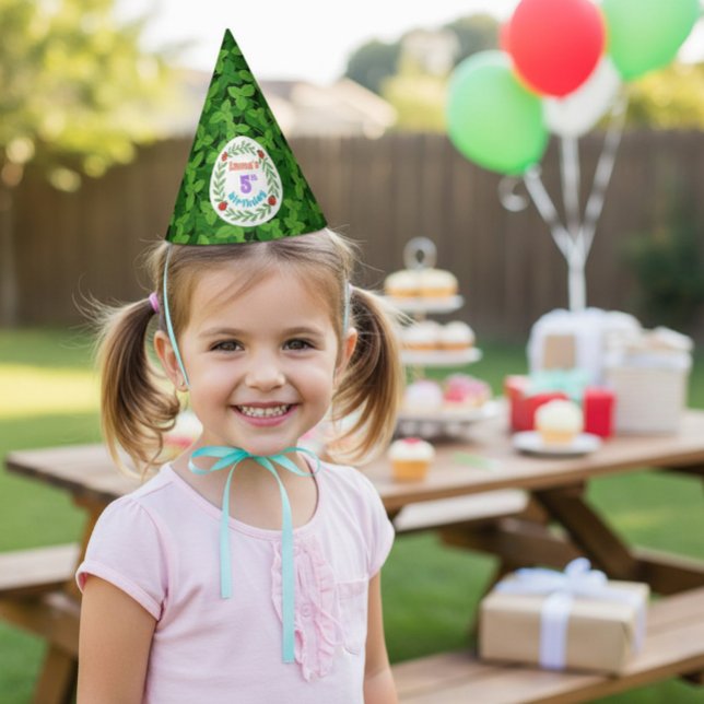 Cute Custom Ladybug & Leaf 5th Birthday Party Hat (Creator Uploaded)