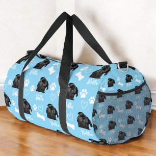 Cute Custom Love Paw Print Dog Lover Pet Photo Duffle Bag