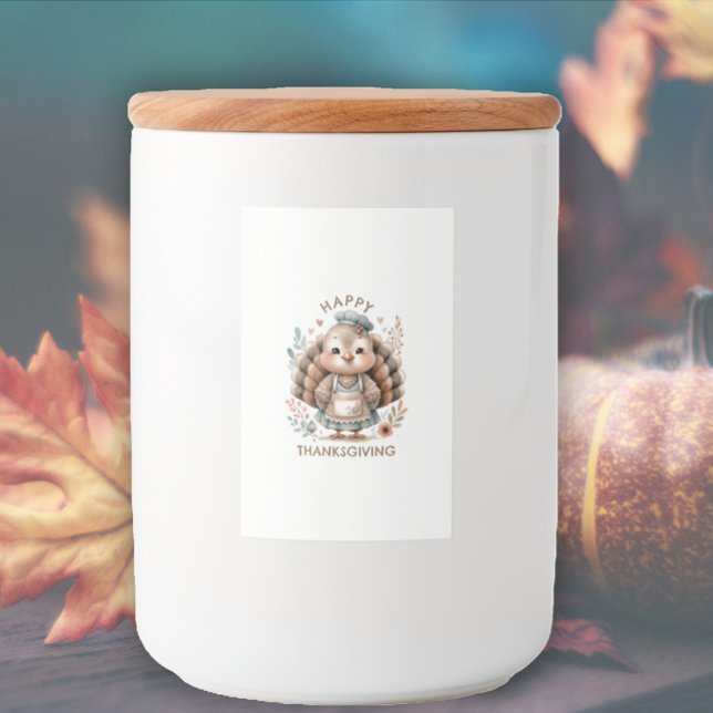 Cute Custom Message Turkey Holiday Food Label (Creator Uploaded)