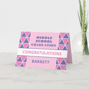 Cute! Custom Middle School graduation card! Card