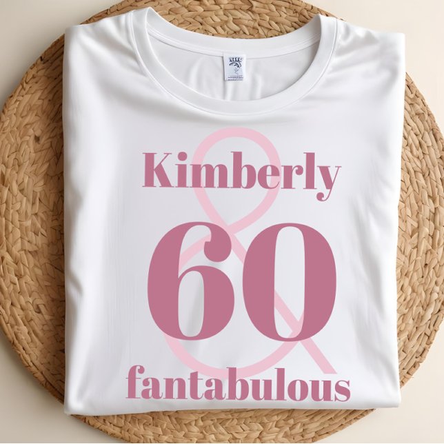Cute Custom Name 60th Birthday Celebration T-Shirt (Creator Uploaded)
