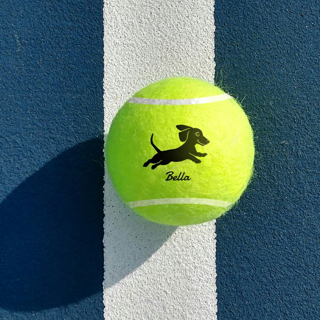 Cute Custom Name Dachshund Wiener Dog Toy  Tennis Balls (Creator Uploaded)