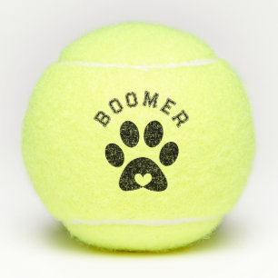 Cute Custom Name Dog Cat Paw Toy Gift Tennis Balls
