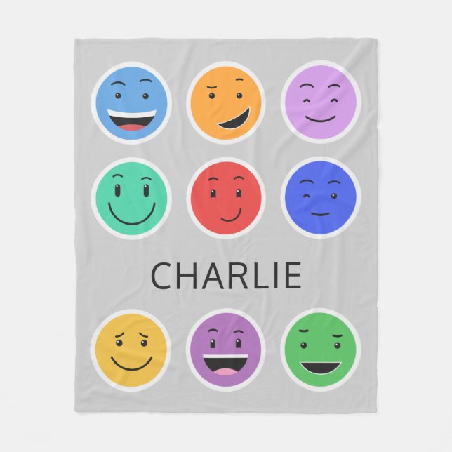 Cute custom name fleece blanket (Front)