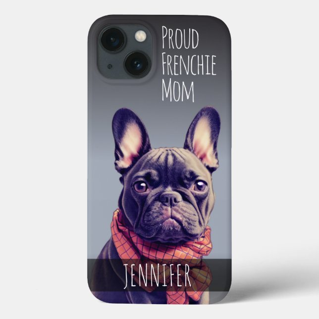 Cute Custom Name French Bulldog Case-Mate iPhone Case (Back)