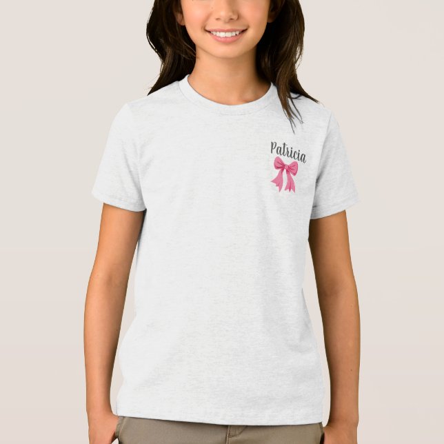 Cute Custom Name Girl School Design Shirt (Front)