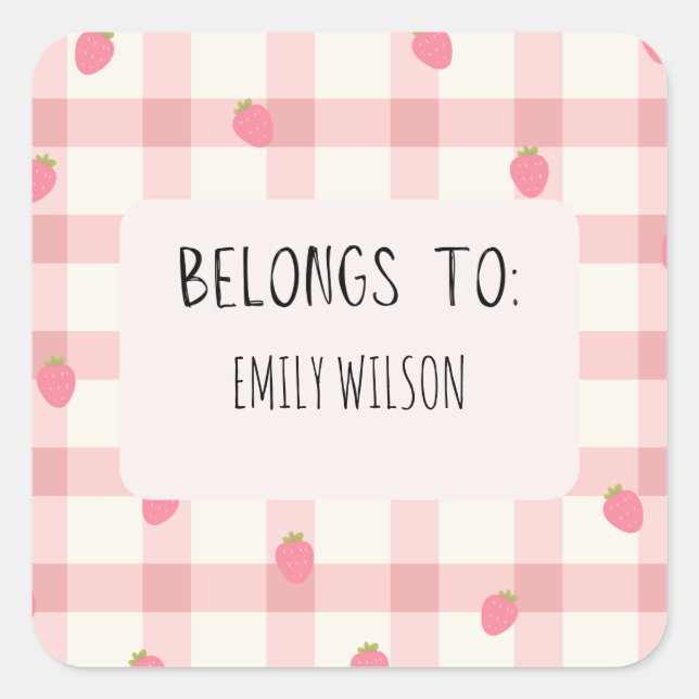 Cute Custom Name Label (Front)