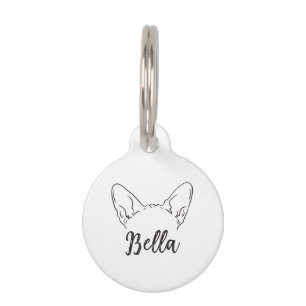 Cute Custom Name Sphynx Cat Pet Tag