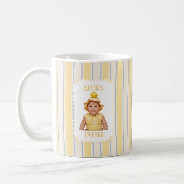 Cute Custom Name Stripes Coffee Mug (Left)