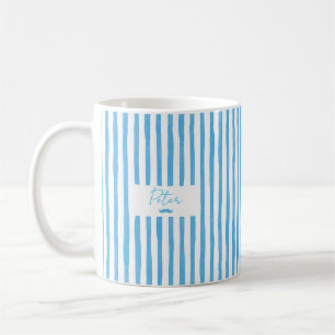 Cute Custom Name Stripes Coffee Mug