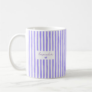 Cute Custom Name Stripes Coffee Mug