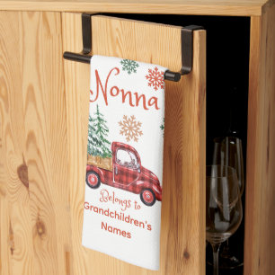 Cute Custom Nonna Gift Tea Towel