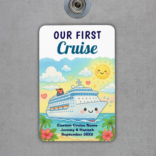 Cute Custom Our First Cruise Stateroom Cabin Door Magnet
