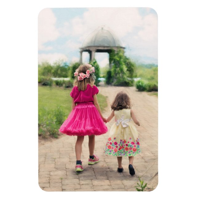 Cute Custom Personalized Children Photo Template Magnet (Vertical)