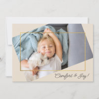 Cute Custom Photo Comfort and Joy Christmas
