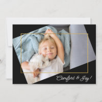 Cute Custom Photo Comfort and Joy Christmas