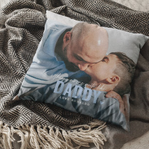 Cute Custom Photo Keepsake DADDY Gift Cushion