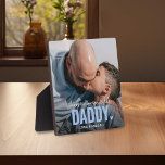 Cute Custom Photo Keepsake DADDY Gift Plaque<br><div class="desc">Modern Custom Photo Plaque with the text 'There's no one quite like DADDY' featuring a combination of script and sans typography and a cute little heart. Personalise with the name of whom it's from. This plaque would work for any special family member (grandpa, uncle, brother or nephew). A precious keepsake...</div>