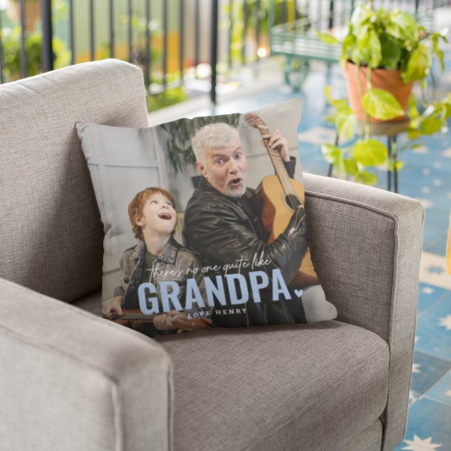 Cute Custom Photo Keepsake GRANDPA Gift Cushion (Creator Uploaded)