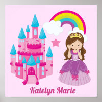 Cute Custom Pink Princess Castle Fairy Tale