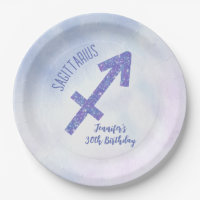Cute Custom Sagittarius Purple Birthday Party