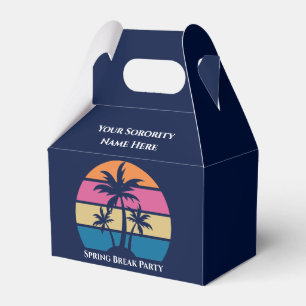 Cute Custom Sorority Spring Break Beach Party Favour Box