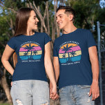 Cute Custom Spring Break Beach Palm Tree Family T-Shirt<br><div class="desc">This cute tropical palm tree sunset t-shirt is perfect for a spring break trip with your college friends or a fun cruise ship getaway vacation with the family. Personalize a set of customized t-shirts for your group outing to the beach or an island family reunion.</div>