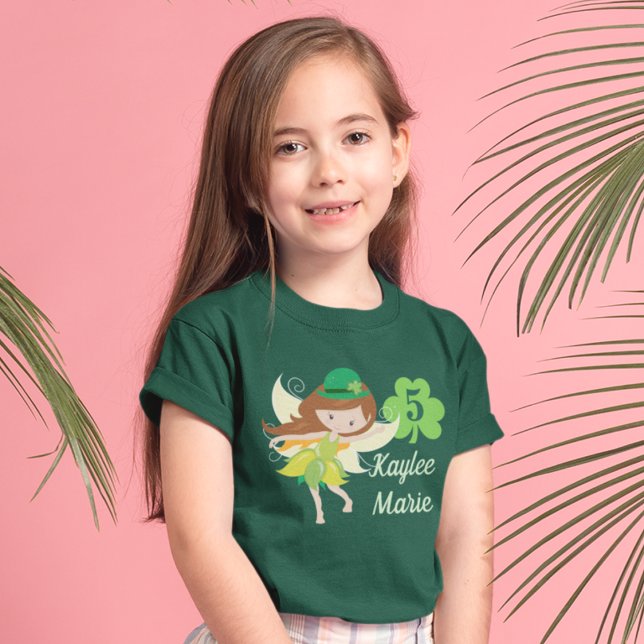 Cute Custom St. Patrick's Day Birthday Girl T-Shirt (Creator Uploaded)