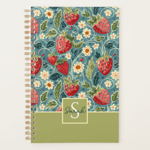 Cute Custom Strawberry Pattern Planner