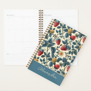 Cute Custom Strawberry Pattern Planner