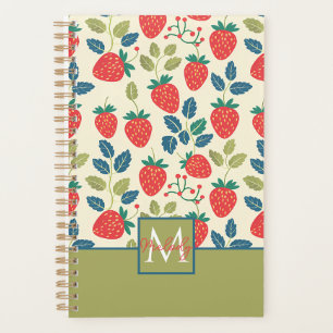 Cute Custom Strawberry Pattern Planner