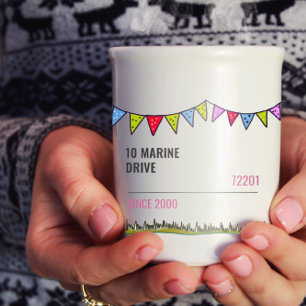 Cute Custom Street with Seagull Coffee Mug