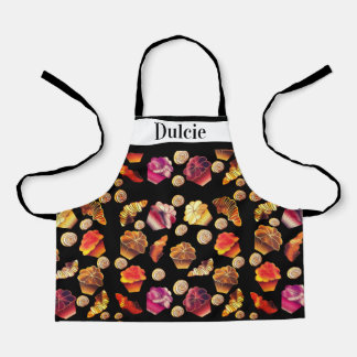 Cute Custom Text Muffins Croissants Cinnamon Rolls Apron