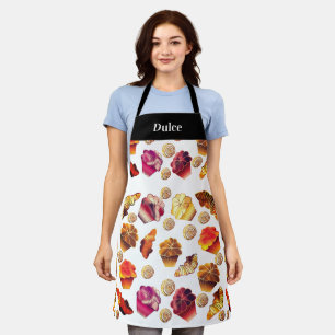 Cute Custom Text Muffins Croissants Cinnamon Rolls Apron