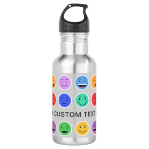 Cute custom text water bottles