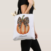 Cute Custom Trick Or Treat Pumpkin Girl Tote Bag