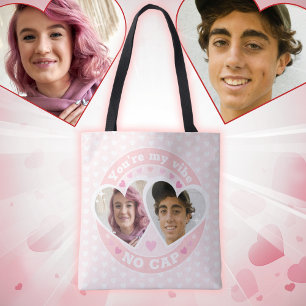 Cute Custom Valentines Photo Tote Bag