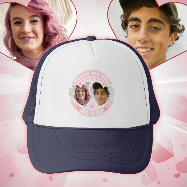 Cute Custom Valentines Photo  Trucker Hat (Creator Uploaded)