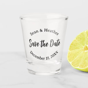 CUTE! 💒 Custom Wedding Shot Glass –Save the Date